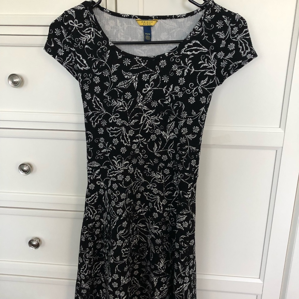 Floral printed short prince and fox dress